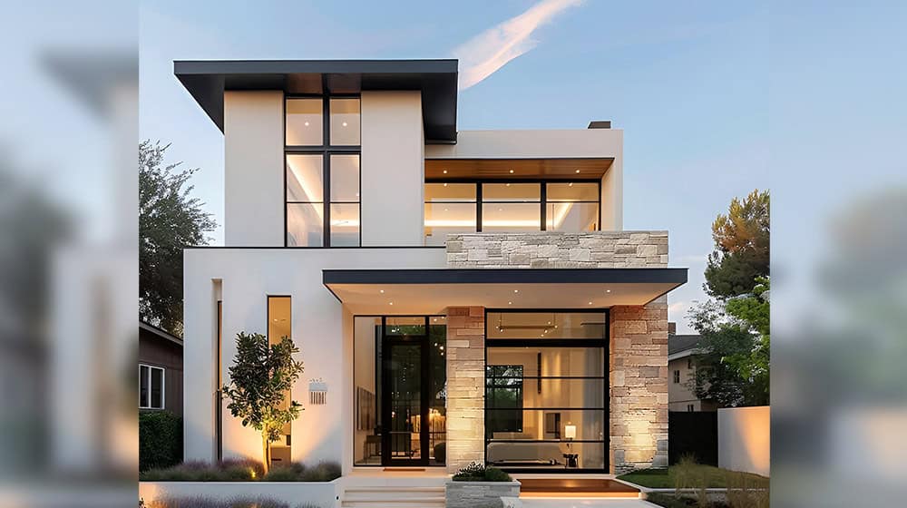 Custom modern style light steel villa family home with 4 bedroom Capri House