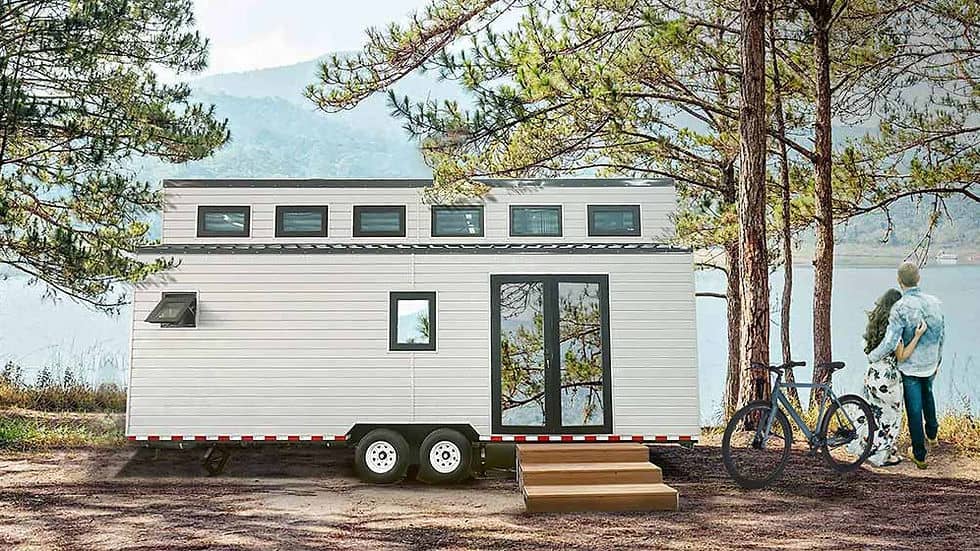 Cider Box Tiny home on Wheels in White